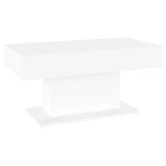 vidaXL Klubska mizica bela 96x50x45 cm iverna plošča