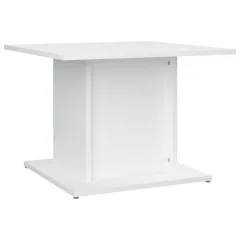 vidaXL Klubska mizica bela 55,5x55,5x40 cm iverna plošča