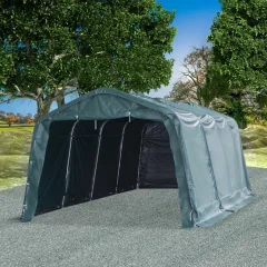 Premični šotor za živino PVC 550 g/m² 3,3x6,4 m temno zelen