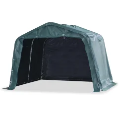 Premičen šotor za živino PVC 550 g/m² 3,3x3,2 m temno zelen