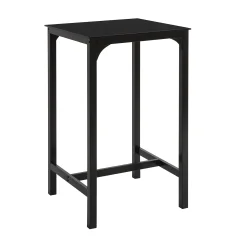 SoBuy barska miza s stekleno ploščo v črni barvi v stilu minimalizma