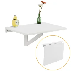 SoBuy stenska zložljiva miza bele barve v skandinavskem slogu