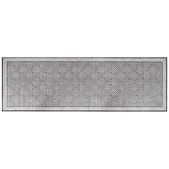 vidaXL Zunanja preproga siva in bela 80x250 cm dvostranski dizajn