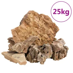 vidaXL Zmajev kamen 25 kg rjavi 5-30 cm