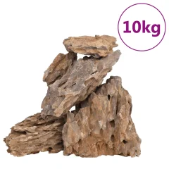 vidaXL Zmajev kamen 10 kg mešane barve 10-30 cm