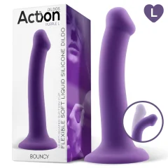 DILDO Action Bouncy Hiper Flexible Purple 7,5''