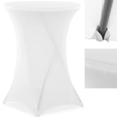 Fleksibilna univerzalna prevleka za barsko mizo premer. 80 cm bela