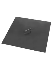 Črni jekleni kvadratni pokrov za žerjavico 80x80 cm