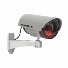 Lažna nadzorna kamera realisitičnega videza srebrna 2 x AA