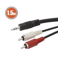 2 x RCA - 3,5 jack kabel 1,5m