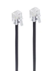 Shiverpeaks BASIC-S modularni kabel\, zahodni vtič 6/6 do zahodni vtič 6/6\, črn\, 6-žični\, 3 m Shiverpeaks Western priključni kabel [1x RJ12 vtič 6p6c - 1x RJ12 vtič 6p6c] 3 m črna