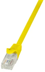 LogiLink CP2017U RJ45 omrežni kabel\, Patch kabel CAT 6 U/UTP 0.25 m rumena z zaščitnim zapornim zatičem 1 kos