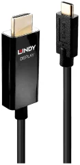 LINDY  priključni kabel USB-C® vtič\, HDMI-A  vtič 2.00 m črna 43292  USB-C®-Display kabel