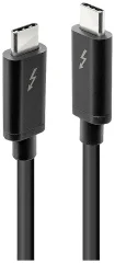 LINDY Thunderbolt™ kabel Thunderbolt™ 3 USB-C® vtič\, USB-C® vtič 1.00 m črna  41556