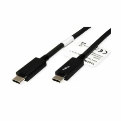 Roline USB kabel Thunderbolt™ 3 Thunderbolt™ (USB-C®) vtič 1.00 m črna zaščiten 11.02.9041