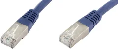 econ connect F6TP0\,5BL RJ45 omrežni kabel\, Patch kabel CAT 6 S/FTP 0.50 m modra dvojno zaščiten 1 kos