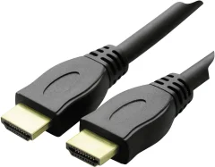 Schwaiger HDMI priključni kabel HDMI-A  vtič\, HDMI-A  vtič 1.30 m črna HDM0130053 #####4K UHD\, pozlačeni konektorji HDMI kabel