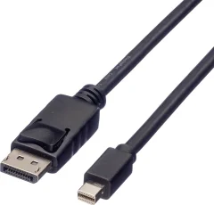 Roline Mini-DisplayPort / DisplayPort adapterski kabel mini DisplayPort  vtič\, DisplayPort  vtič 2.00 m črna 11.04.5635 zaščiten DisplayPort kabel