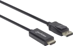 Manhattan DisplayPort / HDMI adapterski kabel DisplayPort  vtič\, HDMI-A  vtič 3.00 m črna 153188  DisplayPort kabel