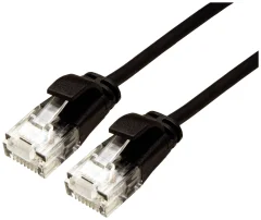 Roline 21.15.3953 RJ45 omrežni kabel\, Patch kabel CAT 6a U/UTP 1.00 m črna  1 kos