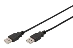 Digitus USB kabel USB 2.0 USB-A vtič\, USB-A vtič 5.00 m črna  AK-300101-050-S