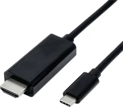 Value USB-C® / HDMI adapterski kabel USB-C® vtič\, HDMI-A  vtič 1.00 m črna 11.99.5840  USB-C®-Display kabel