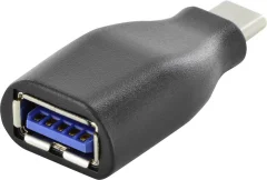 USB 3.0 Adapter [1x USB vtič C - 1x USB 3.0 vtičnica A] črna Digitus