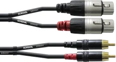 Cordial CFU 1\,5 FC avdio adapterski kabel [2x ženski konektor XLR - 2x moški cinch konektor] 1.50 m črna