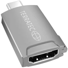 Terratec 306704 USB-C® adapter [1x T-vtič - 1x moški konektor USB-C®] siva