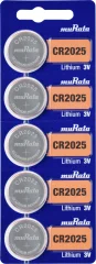 Murata CR2025-BEABAE gumbne celice CR 2025 litij 160 mAh 3 V 5 kos