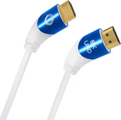 Oehlbach HDMI priključni kabel HDMI-A  vtič\, HDMI-A  vtič 3.00 m bela D1C42538 #####8K UHD\, trojno oklopljen HDMI kabel