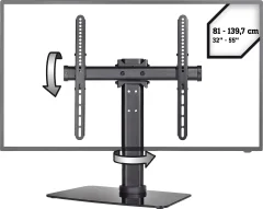 SpeaKa Professional SP-TT-05 TV stojalo 81,3 cm (32'') - 139,7 cm (55'') nagibni in obračalni