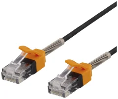 DELTACO GAMING GAM-035 RJ45  CAT 6a  1.00 m črna prilagodljiv 1 kos