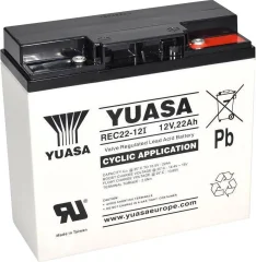 Yuasa REC22-12 YUAREC2212 svinčeni akumulator 12 V 22 Ah svinčevo-koprenast (Š x V x G) 181 x 167 x 76 mm M5-vijačni priklop nizko samopraznjenje\, nizki stroški vzdrževanja\, obstojnostni c