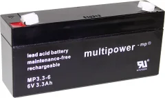 multipower PB-6-3\,3-4\,8 MP3\,3-6 svinčeni akumulator 6 V 3.3 Ah svinčevo-koprenast (Š x V x G) 134 x 65 x 34 mm ploščati vtič 4\,8 mm brez vzdrževanja\, nizko samopraznjenje