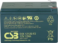 Svinčev akumulator 12 V 12 Ah CSB Battery EVX 12120 EVX12120F2 svinčeno-koprenasti (AGM) (ŠxVxG) 151 x 100 x 98mm ploščati vtič 6.35mm stabilni cikli,