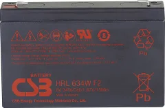 CSB Battery HRL 634W high-rate longlife HRL634W svinčeni akumulator 6 V 8.4 Ah svinčevo-koprenast (ŠxVxG) 151 x 99 x 34mm ploščati vtič, 6,35mm brez v