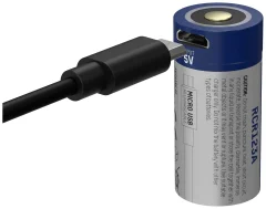 ANSMANN Li-Ion baterija 16340 850 mAh z mikro USB polnilno vtičnico Ansmann 16340 USB-C® akumulator 16340  Li-Ion 3.6 V 850 mAh