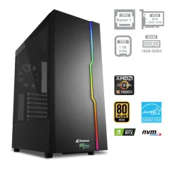 PCPLUS Gamer Ryzen 5 5600X 16GB 1TB M.2 NVMe SSD GeForce RTX3060 Dual OC 12GB gaming namizni računalnik