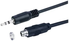 Lyndahl klinker avdio adapterski kabel [1x 3\,5 mm banana moški konektor - 1x priključna doza za 3\,5 mm banana moški konektor] 1 m črna