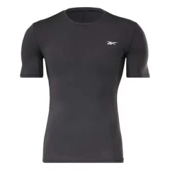 Reebok Workout Ready Compression Short Sleeve Shirt, Black - XXL