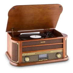 Auna Belle Epoque 1908 DAB Retro stereo sistem, Rjava