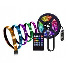 USB RGB LED trak 3m s kontrolerjem, utripanje v ritmu glasbe