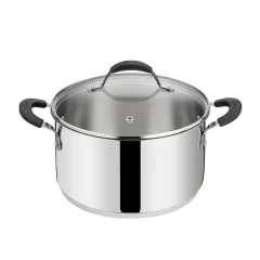 Kozica s pokrovom New Tempra 18cm / 3,6l / dvojni ročaj / indukcija / inox 18/10, steklo