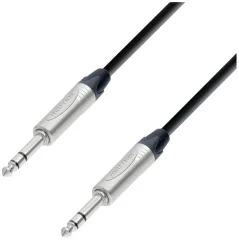 Adam Hall 5 STAR BVV 1000 klinker avdio priključni kabel [1x klinken vtič 6.3 mm (stereo) - 1x klinken vtič 6.3 mm (stereo)] 10 m črna