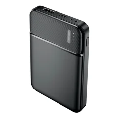 Powerbank 5000mAh USB 2.4A Izhod Kompakten in lahek Maxlife Black