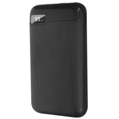 Powerbank z 5000 mAh 2 izhodnimi vrati USB Digitalni LCD zaslon Setty Black