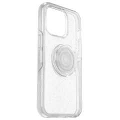 Ovitek OtterBox za iPhone 13 Pro, odporen na udarce, z vticnicami za oprijem, serija Symmetry - prozoren z blešcicami