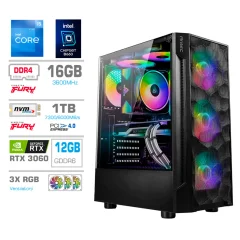 Računalnik MEGA TWR S7 i5-12400F/RTX3060-12GB/16GB/1TB-4.0/750W/Brez OS RGB