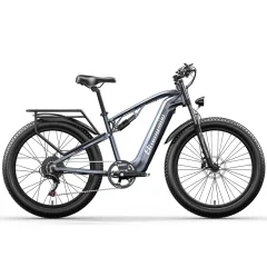 Moško električno kolo Shengmilo, 500 W motor Fat Tire električno kolo, 17,5 AH 840 WH 42 km/h najhitrejše električno kolo, 26-palčno polno vzmetenje 60 km, 7-stopenjski električni moped 35°